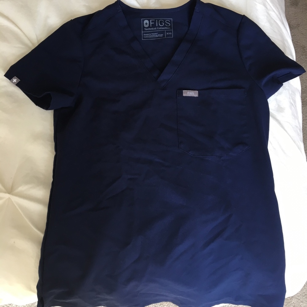 Figs Catarina scrub top, navy - XXS